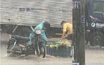 Ấm lòng với cử chỉ của chàng trai giữa cơn mưa như trút nước