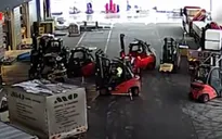 Bắt trộm bằng... xe nâng hàng
