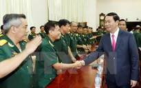 Chủ tịch nước đánh giá cao những thành tích của lực lượng Quân khu 9
