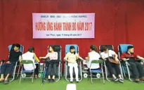 Hiến máu tình nguyện hưởng ứng Hành trình Đỏ 2017 tại phường Vạn Phúc
