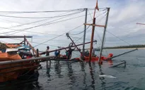 Tàu câu mực có 44 ngư dân bị chìm giữa biển