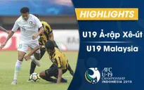 VIDEO: Tổng hợp trận đấu U19 Ả-rập Xê-út 2-1 U19 Malaysia (Bảng D VCK U19 châu Á 2018)