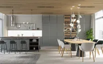 Căn hộ phong cách với các yếu tố trang trí bằng gỗ