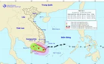 Tâm bão số 9 giật cấp 12 cách Phan Thiết khoảng 180km