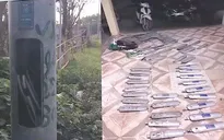 Bắt quả tang 2 đối tượng trộm nắp ốp cột đèn chiếu sáng trên Đại lộ Thăng Long