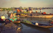 Độc đáo chợ nổi Long Xuyên