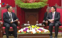 Bí thư Trung ương Đảng Nguyễn Xuân Thắng tiếp Phó Chủ tịch Hội đồng Khoa học Xã hội Quốc gia Lào