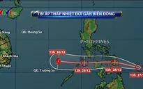 Xuất hiện áp thấp nhiệt đới gần Biển Đông