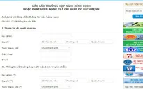 Triển khai hệ thống báo dịch chủ động online