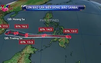 Bão Sanba có khả năng đi vào biển Đông