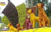 Hấp dẫn cây cảnh tạo hình chú chó ngày Tết