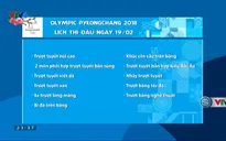 Olympic PyeongChang 2018: Lịch thi đấu ngày 19/2