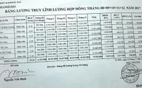 Giáo viên trường Ngô Mây làm đơn tố cáo hiệu trưởng và kế toán lập bảng lương giả