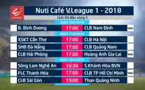 Lịch thi đấu & trực tiếp bóng đá vòng 2 Nuti Café V.League 2018
