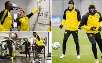 "Tia chớp đen" Usain Bolt tập luyện chăm chỉ tại Dortmund