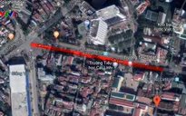 Phân luồng giao thông để thi công ga ngầm Cát Linh