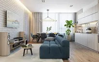 Ngôi nhà một phòng ngủ trang trí bằng gỗ ấm áp