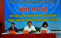 Chánh án Tòa án nhân dân tối cao Nguyễn Hòa Bình tiếp xúc cử tri tại Quảng Ngãi