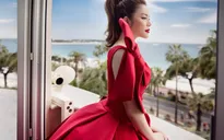 Lý Nhã Kỳ diện váy đỏ rực rỡ, nổi bật tại Cannes