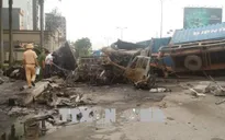 Hải Phòng: Hai xe container va chạm, hai người thiệt mạng