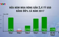 Vốn ngoại đã vào ròng 2,4 tỷ USD trong nửa đầu năm 2018