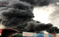 Cháy chợ ở Sóc Sơn, Hà Nội