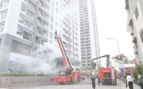 Diễn tập phòng cháy chữa cháy chung cư tại Cần Thơ