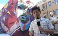 Phóng viên Thể Thao VTV tác nghiệp tại Nga: Hai bức chân dung Ronaldo và Messi tại Kazan