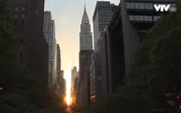 Chiêm ngưỡng hiện tượng hoàng hôn Manhattanhenge ở New York