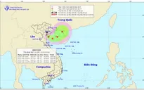 Vùng áp thấp mạnh lên thành áp thấp nhiệt đới trên Vịnh Bắc Bộ