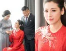 Á hậu Tú Anh xúc động trong lễ vu quy ngày Hà Nội mưa ngập