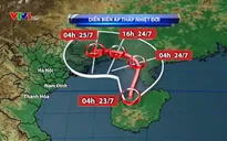 Áp thấp nhiết đới tiếp tục gây thời tiết xấu ở Vịnh Bắc Bộ
