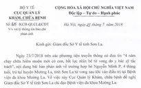 Bộ Y tế yêu cầu xác minh vụ việc trẻ 4 tháng tử vong ở Sơn La