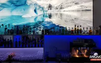 Giải nhiệt trong quán bar làm từ băng tại Berlin, Đức
