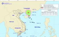 Tâm áp thấp nhiệt đới ở vùng biển phía Đông đảo Hải Nam (Trung Quốc)