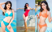 Top 3 Hoa hậu Việt Nam 2016 diện bikini nóng bỏng bên bể bơi vô cực dát vàng