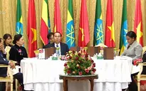 Tổng thống Ethiopia chiêu đãi trọng thể Chủ tịch nước
