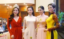 Đỗ Mỹ Linh, H’Hen Nie diện áo dài đọ dáng cùng dàn Hoa hậu, Á hậu