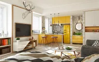 Vẻ đẹp của căn hộ dùng màu vàng làm điểm nhấn