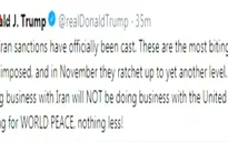 Tổng thống Trump: Các công ty làm ăn với Iran sẽ không được làm ăn với Mỹ