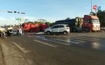 Bà Rịa-Vũng Tàu: Xe cứu hỏa gây tai nạn liên hoàn trên QL 51
