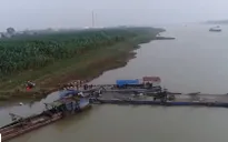 Hưng Yên: Khó quản lý hoạt động khai thác cát trên sông Hồng