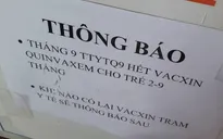 Hết vaccine Quinvaxem cho trẻ 2 - 9 tháng tuổi tại TP.HCM