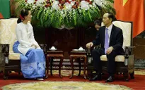 Chủ tịch nước Trần Đại Quang tiếp Cố vấn Nhà nước Myanmar