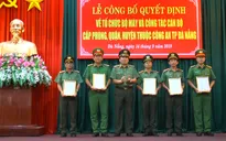 Công an TP. Đà Nẵng công bố các quyết định về tổ chức bộ máy và công tác cán bộ