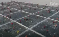 Độc đáo cuộc thi câu cá trên băng tại Trung Quốc
