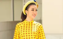Hoa hậu Mỹ Linh đẹp "chói lóa" trong trang phục áo dài