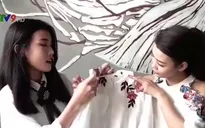 Tuyệt chiêu làm mới áo sơ mi bằng hoa thêu