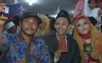 Đám cưới tập thể đón năm mới tại Indonesia