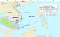 Tâm bão số 1 cách đất liền Nam Bộ khoảng 380km